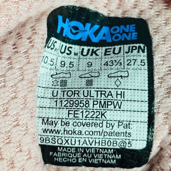 HOKA Pink Leather High Top Athletic Sneakers - Picture 9 of 11